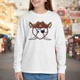 Baseball Heart Pirate Hat Crossed Swords Men Boys Kids Youth Premium Tri-Blend Youth Long Sleeve Tee