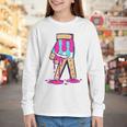 Baseball Ice Cream Drip Boys Glove Sprinkles Baseball Lover Youth Long Sleeve Tee