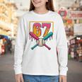 Baseball Ice Cream Drip Number 67 Player 67th Birthday Premium Tri-Blend Youth Long Sleeve Tee Baseball Ice Cream Drip Number 67 Player 67th Birthday Premium Tri-Blend Youth Long Sleeve Tee