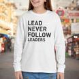 Baseball Lead Never Follow Leaders Team Captain Leadership Premium Tri-Blend Youth Long Sleeve Tee