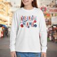 Baseball Mama Mom Mother Vintage Game Day Youth Long Sleeve Tee Baseball Mama Mom Mother Vintage Game Day Youth Long Sleeve Tee