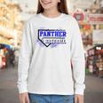 Blue Panther Baseball Home Plate Game Day Mascot Panther Youth Long Sleeve Tee Blue Panther Baseball Home Plate Game Day Mascot Panther Youth Long Sleeve Tee