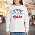 Brother Of Rookie 1st Birthday Baseball Boy Family Matching Youth Long Sleeve Tee Brother Of Rookie 1st Birthday Baseball Boy Family Matching Youth Long Sleeve Tee