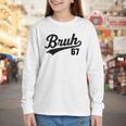 Bruh Baseball Style Number 67 Sports Bro Slang Meme Brother Youth Long Sleeve Tee Bruh Baseball Style Number 67 Sports Bro Slang Meme Brother Youth Long Sleeve Tee