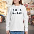 Coffee And Baseball Youth Long Sleeve Tee