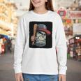 Cool Dollar Bill Guy With Cap And Baseball Costume Premium Tri-Blend Youth Long Sleeve Tee