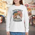 Faith Family Freedom Patriotic Christian Baseball Game Day Youth Long Sleeve Tee Faith Family Freedom Patriotic Christian Baseball Game Day Youth Long Sleeve Tee
