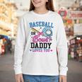 Gender Reveal Baseball Or Bows Daddy Loves You Youth Long Sleeve Tee Gender Reveal Baseball Or Bows Daddy Loves You Youth Long Sleeve Tee