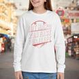Hit Hard Run Fast Turn Left Baseball Fan Red Graphic Youth Long Sleeve Tee Hit Hard Run Fast Turn Left Baseball Fan Red Graphic Youth Long Sleeve Tee