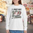 I Just Hit 100 Days Of School Camo Baseball 100 Days Smarter Youth Long Sleeve Tee