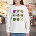Mardi Gras Baseball Coquette Bow Fat Tuesday Parade Girls Youth Long Sleeve Tee Mardi Gras Baseball Coquette Bow Fat Tuesday Parade Girls Youth Long Sleeve Tee