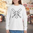 Minimalist Baseball Clean Sports Graphic Tee For Fan Players Youth Long Sleeve Tee