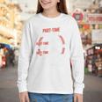 Part Time Warm Up Partner Pitching Baseball Full Time Dad Youth Long Sleeve Tee
