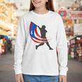 Puerto Rico Baseball Flag Player Boricua Heritage Sports Youth Long Sleeve Tee Puerto Rico Baseball Flag Player Boricua Heritage Sports Youth Long Sleeve Tee