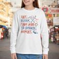 Retro Eat Sleep Take Kids To Sports Repeat Game Day Baseball Youth Long Sleeve Tee