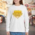 Strike Out Childhood Cancer Boys Baseball Drip Gold Ribbon Youth Long Sleeve Tee