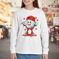 Valentine Baseball Heart Sports Men Boys Kid Youth Long Sleeve Tee