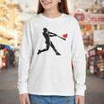 Valentines Day Baseball Batter Silhouette Heart Men Boys Kid Youth Long Sleeve Tee Valentines Day Baseball Batter Silhouette Heart Men Boys Kid Youth Long Sleeve Tee