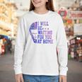 I Will Be Waiting For You At Home Baseball Softball Catcher Youth Long Sleeve Tee I Will Be Waiting For You At Home Baseball Softball Catcher Youth Long Sleeve Tee