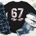 67 Six Seven Number 6 7 Meme Baseball Six Seven For Boys Men Youth Long Sleeve Tee