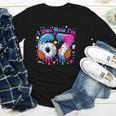 7th Birthday I Was 6 Now I'm 7 Baseball Ice Cream Drip Youth Long Sleeve Tee