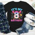 8th Birthday Baseball 8 Year Old Ice Cream Drip Boy Baseball Youth Long Sleeve Tee