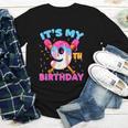 9th Birthday Baseball 9 Year Old Ice Cream Drip Boy Baseball Youth Long Sleeve Tee