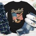 American Flag Baseball Player Bat Fan Catcher Pitcher USA Youth Long Sleeve Tee American Flag Baseball Player Bat Fan Catcher Pitcher USA Youth Long Sleeve Tee
