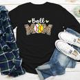 Ball Mom Leopard Baseball Softball Player Mom Youth Long Sleeve Tee