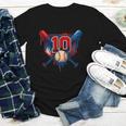 Baseball 10 Year Old Splash Drip 10th Birthday Boy Number 10 Youth Long Sleeve Tee