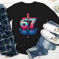Baseball Bat Hands Drip 67 Six Seven Gen Alpha Slang Meme Youth Long Sleeve Tee