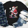 Baseball Christmas Santa Claus Batter Baseball Drip Youth Long Sleeve Tee