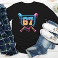 Baseball Drip Number 67 Player Or 67Th Birthday Youth Long Sleeve Tee