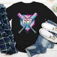 Baseball Dripping 67 Home Plate Six Seven Boy Kids Sports Youth Long Sleeve Tee Baseball Dripping 67 Home Plate Six Seven Boy Kids Sports Youth Long Sleeve Tee