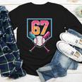 Baseball Ice Cream Drip Number 67 Player 67th Birthday Men Youth Long Sleeve Tee Baseball Ice Cream Drip Number 67 Player 67th Birthday Men Youth Long Sleeve Tee