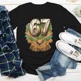 Baseball Ice Cream Drip Number 67 Playground Player 67th Youth Long Sleeve Tee