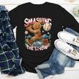 Baseball Player Christmas Gingerbread Smashing Through Snow Youth Long Sleeve Tee Baseball Player Christmas Gingerbread Smashing Through Snow Youth Long Sleeve Tee