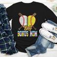 Bonus Mom Of Both Half Baseball Softball Ice Cream Drip Youth Long Sleeve Tee Bonus Mom Of Both Half Baseball Softball Ice Cream Drip Youth Long Sleeve Tee