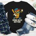 Boys Pizza Theme Baseball Home Hitter Youth Long Sleeve Tee