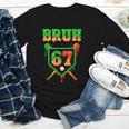 Bruh 67 Baseball Christmas Gingerbread Drip Number 67 Player Youth Long Sleeve Tee