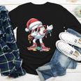 Christmas Baseball Ice Cream Dripping Santa Baseball Drip Youth Long Sleeve Tee