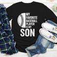 Cute Favorite Baseball Player Is My Son Women Men Youth Long Sleeve Tee Cute Favorite Baseball Player Is My Son Women Men Youth Long Sleeve Tee