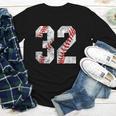 Distressed Baseball Number 32 Jersey Uniform Player Fan Youth Long Sleeve Tee Distressed Baseball Number 32 Jersey Uniform Player Fan Youth Long Sleeve Tee