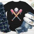 Dripping Pink Baseball Crossed Bats Summer Youth Long Sleeve Tee Dripping Pink Baseball Crossed Bats Summer Youth Long Sleeve Tee