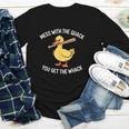 Duck And Baseball Bat Mess With The Quack You Get Whack Youth Long Sleeve Tee
