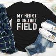 My Heart Is On That Field Baseball Softball Dad Father Youth Long Sleeve Tee My Heart Is On That Field Baseball Softball Dad Father Youth Long Sleeve Tee