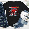 Heart Love Baseball Valentine Outfit Men Boy Youth Long Sleeve Tee