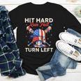 Hit Hard Run Fast Turn Left Baseball Cream Drip Crossed Bats Youth Long Sleeve Tee
