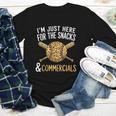 I'm Just Here For The Snacks And Commercials Baseball Youth Long Sleeve Tee I'm Just Here For The Snacks And Commercials Baseball Youth Long Sleeve Tee