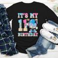 It's My 11th Birthday Baseball Ice Cream Drip Theme Youth Long Sleeve Tee